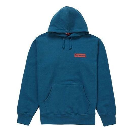 Supreme FW19 Stop Crying Hooded Sweater 'Blue' SUP-FW19-10628