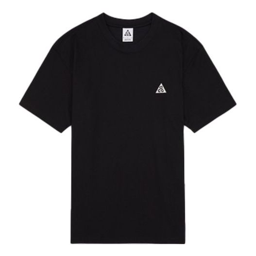 Men's Nike x ACG Solid Color Round Neck Loose Short Sleeve Black T-Shirt DJ3643-010