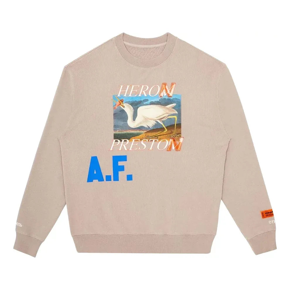 HERON PRESTON Heron Af Crew Sweatshirt 'Taupe' HMBA014R21JER0036145