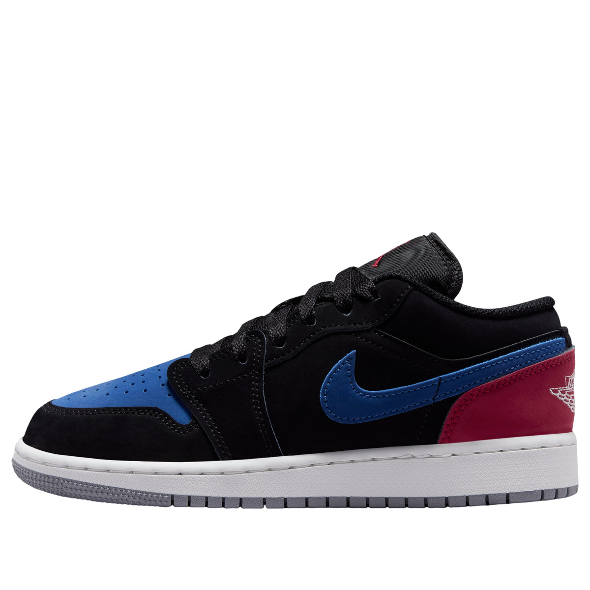 (GS) Jordan 1 Low 'Black True Blue Varsity Red' 553560-049