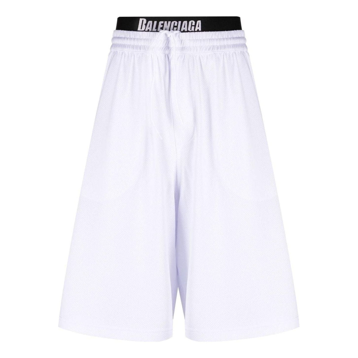 Balenciaga Technical-Mesh Jersey Swim Shorts 'White' 6983174C0B49000