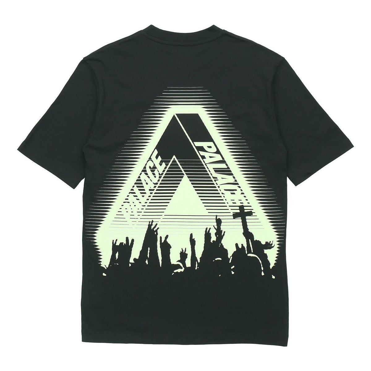 PALACE Tri-Cult Tee limited Triangle Printing Short Sleeve Unisex Black P19TS334