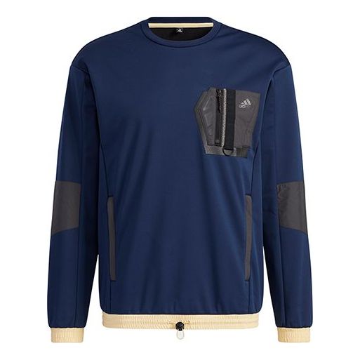 adidas Urban Cr Sweat Outdoor Sports Round Neck Pullover Navy Blue GV3521