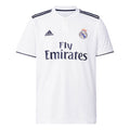 adidas real Madrid 18-19 Season Fan Edition Home Alphabet Logo Stripe Sports Soccer/Football Short Sleeve White DH3372