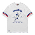 Men's FILA FUSION Alphabet Printing Round Neck Short Sleeve White T-Shirt T11M122110F-WT