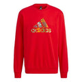 Men's adidas Cny Gfx Crew1 Limited Logo Printing Sports Round Neck Pullover Red HI3289