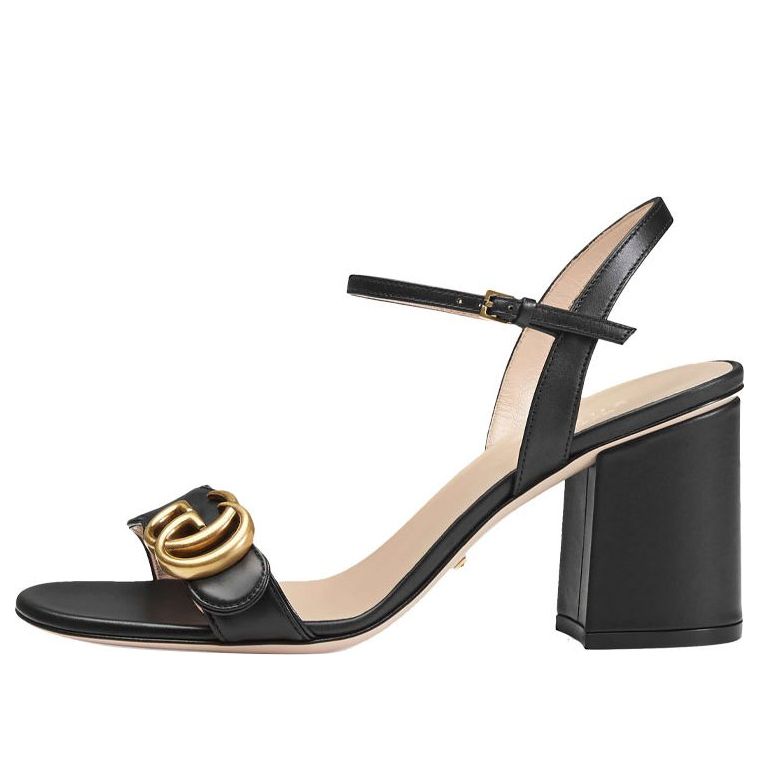 (WMNS) Gucci G Heel Sandals 'Black' 453379-A3N00-1000