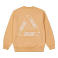 PALACE Outliner Mit Desigher Crew Sand Back Triangle Printing Round Neck Unisex Yellow P20CS144