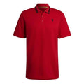 adidas Manchester United Soccer/Football Sports Solid Color Short Sleeve Polo Shirt Red H56686