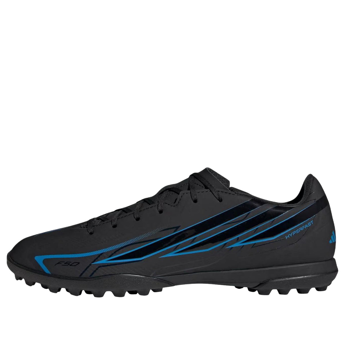 adidas F50 Hyperfast Club Turf Football 'Black Lucid Ray Blue' KJ3408 - adidas Professional Edition