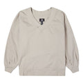 (WMNS) Converse Solid Color Loose Knit V Neck Beige Hoodie 10022959-A05