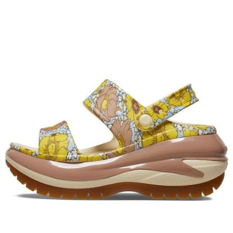 Crocs Mega Crush Retro Floral Sandals 'Vanilla Cork' 208966-1LQ