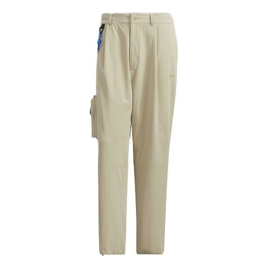 Men's adidas originals CNY Limited Side Big Pocket Casual Sports Pants/Trousers/Joggers Prairie Brown HC0572