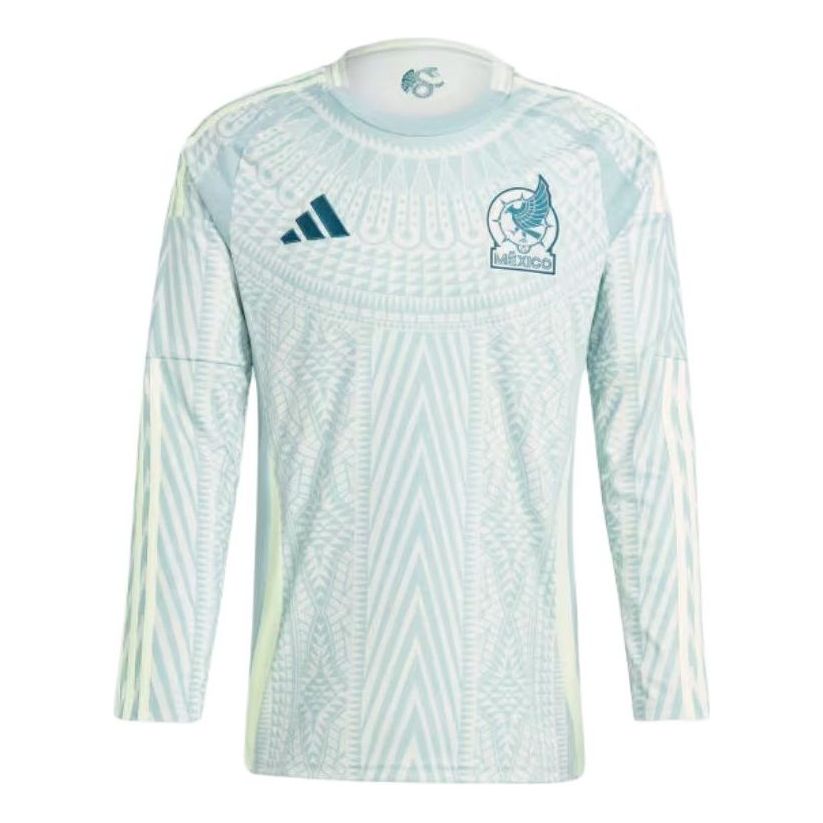 adidas Mexico 24 Long Sleeve Away Soccer Jersey Asia Sizing Asia Sizing 'Linen Green' IP6387