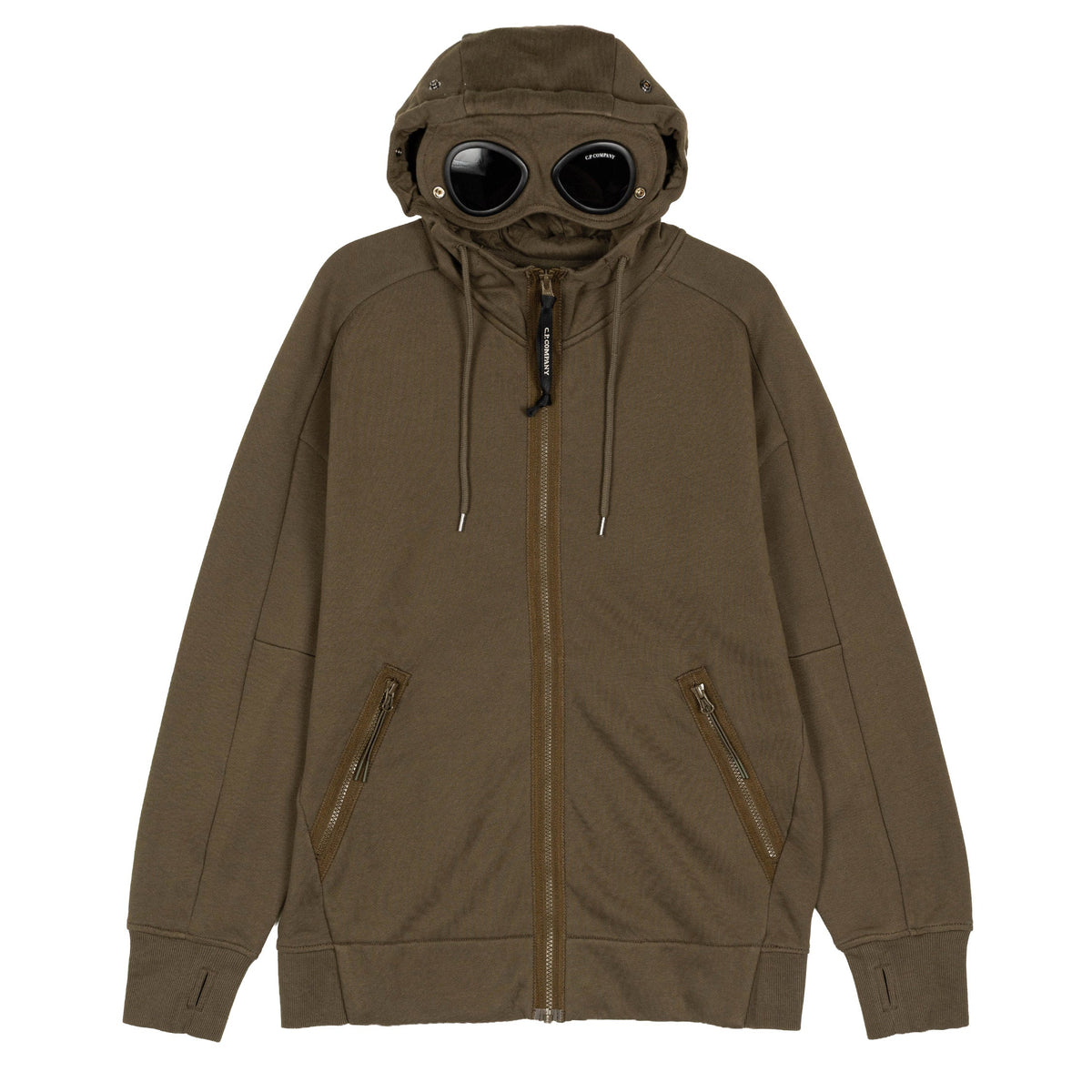 C.P. Company Diagonal Raised Fleece Google Zip Sweatshirt
