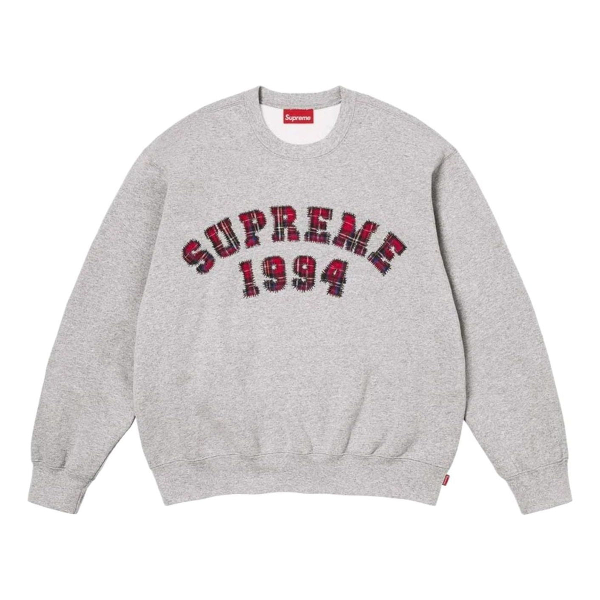 Supreme SS26 Plaid Arc Crewneck 'Grey' SUP-SS26-133-GRY