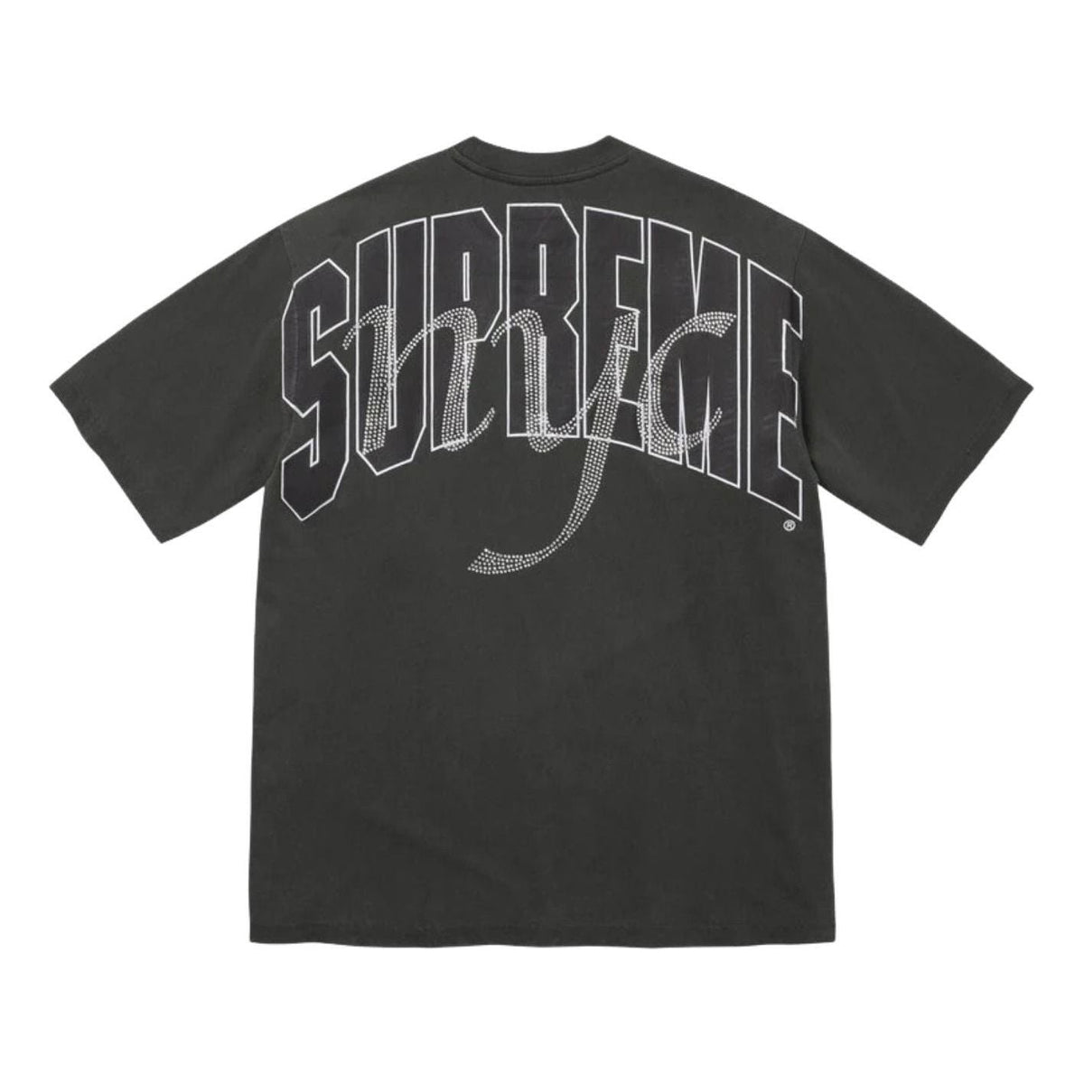 Supreme SS26 Rhinestone Script S/S T-Shirt 'Black' SUP-SS26-324-BLK