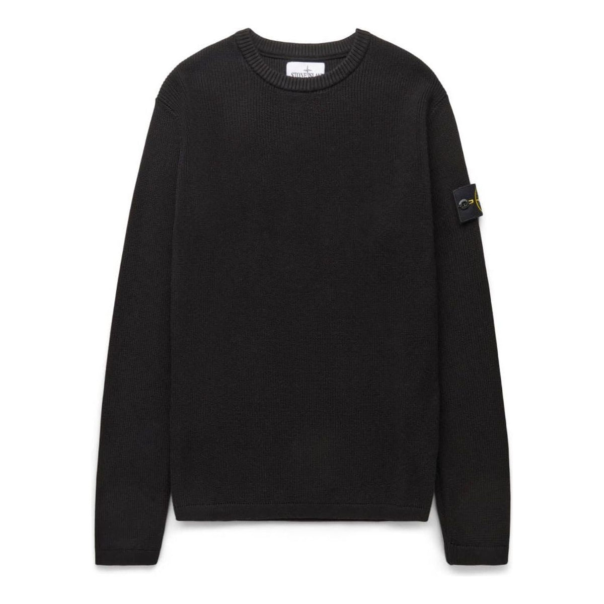 STONE ISLAND Logo Patch Chunky Knit Jumper 'Black' 7815507D8-V0029