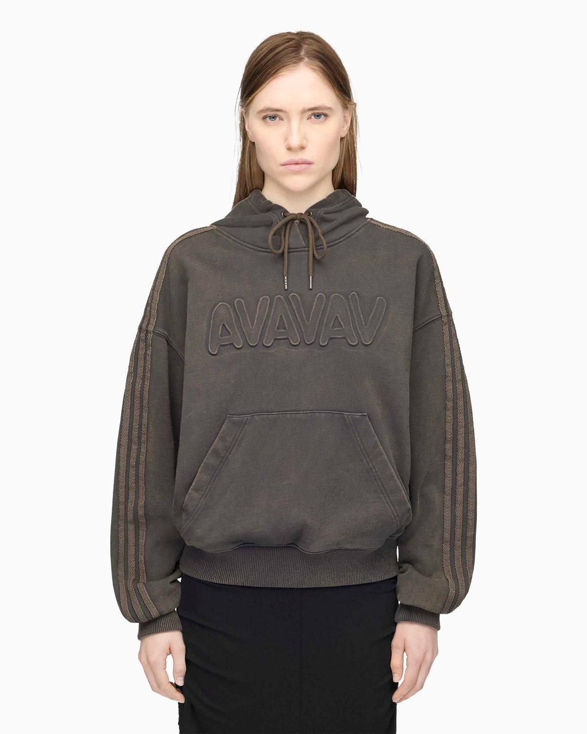 Sudadera con capucha con logo Oversize adidas Originals x AVAVAV Shoulderless para mujer